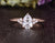 Pear Cut Moissanite Engagement Ring, Edwardian Design