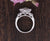 Princess Cut Moissanite Engagement Ring, Vintage Design