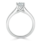 Cushion Cut Moissanite Engagement Ring, Classic Style with Split Shank