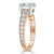 Cushion Cut Moissanite Engagement Ring, Tiffany Style