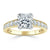 Cushion Cut Moissanite Engagement Ring, Tiffany Style